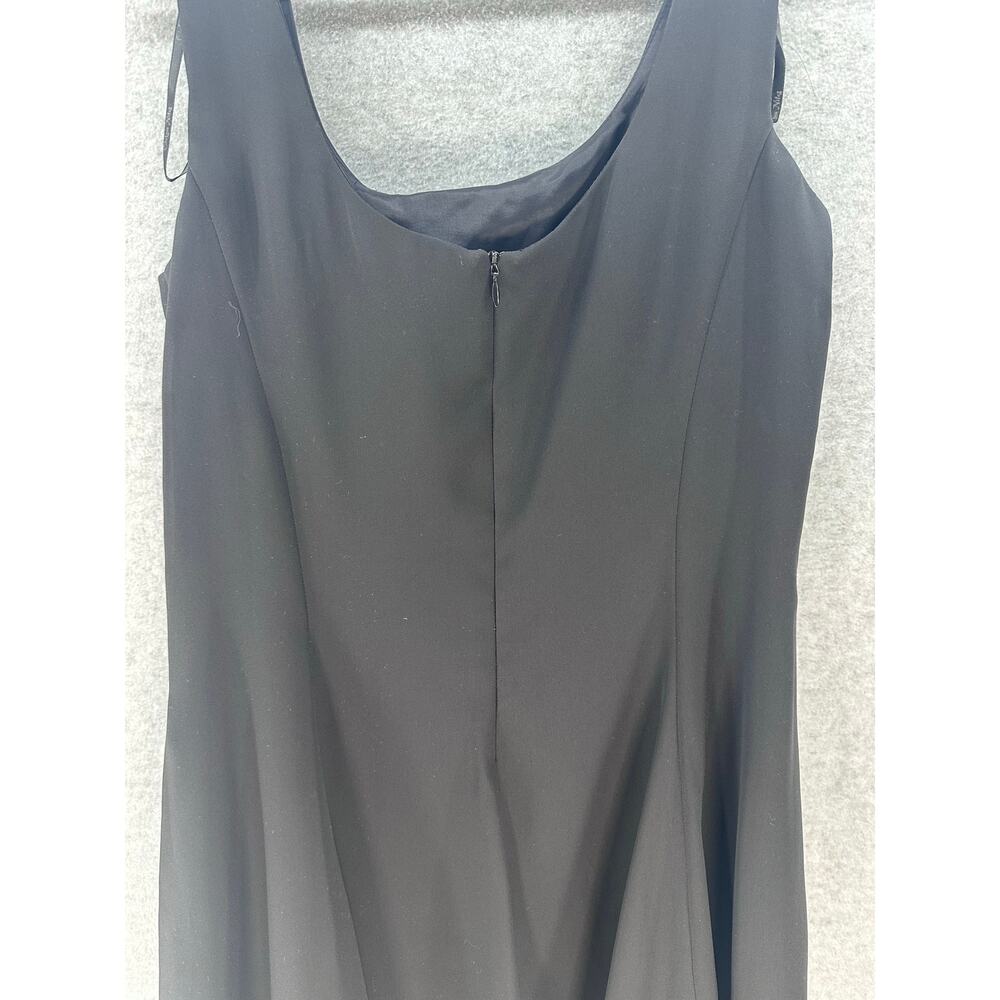 Vintage Chelsea Nites Women's sz 10 Black Swing Dress Flowy Flirty Classic 90s - Picture 9 of 11
